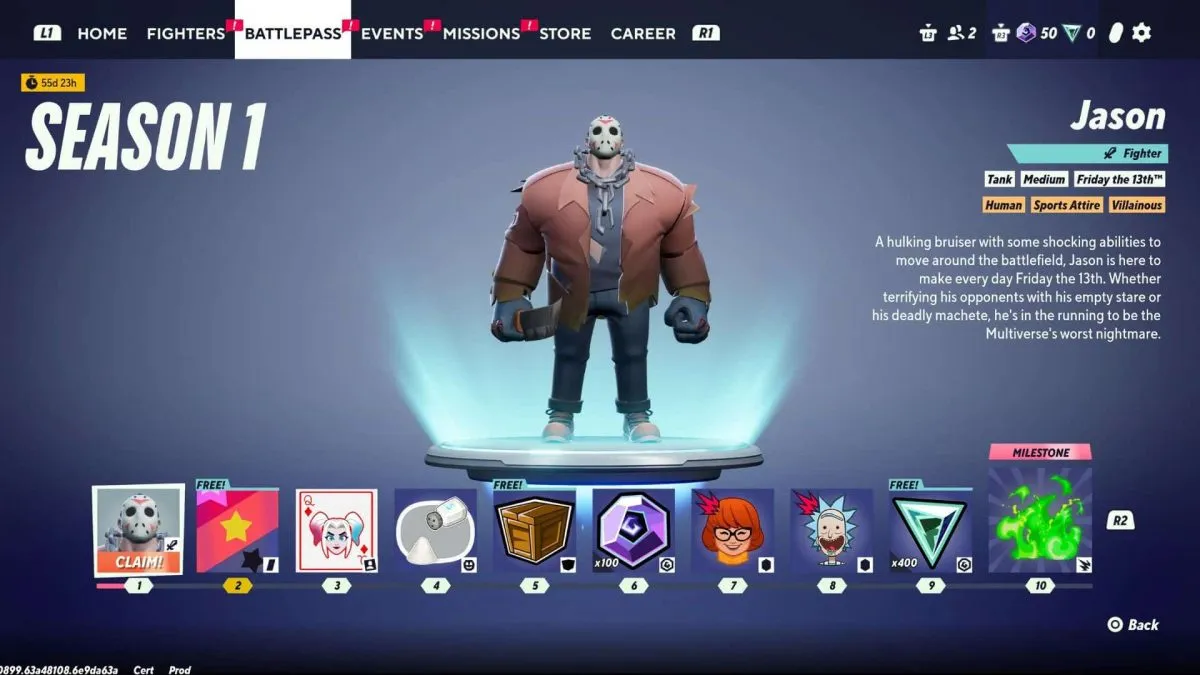 jason voorhees in MultiVersus battle pass