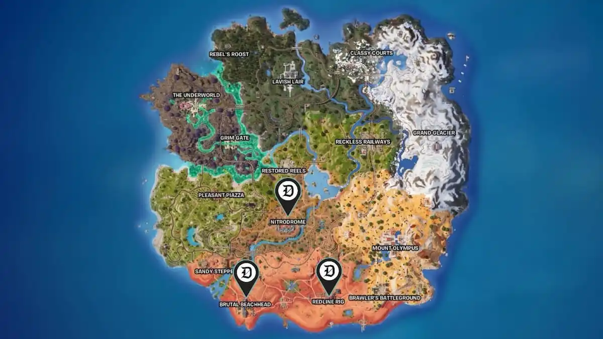 All three Mythic car locations in Fortnite.