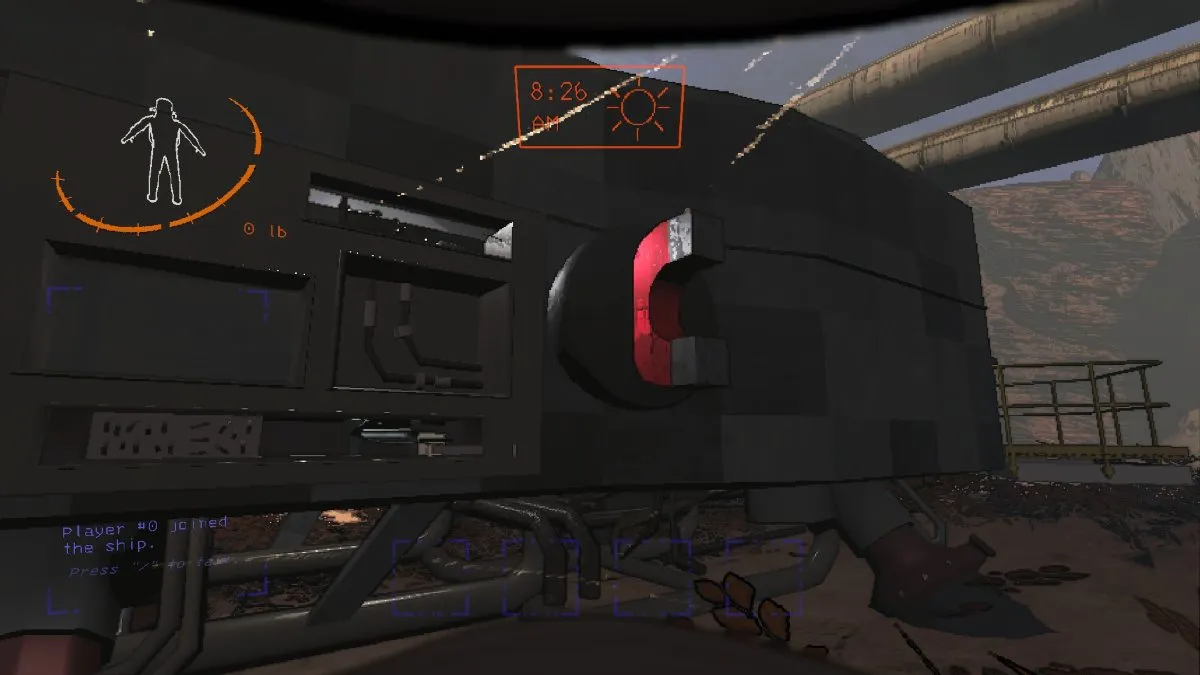 The Magnet on the side of the Dropship in Lethal Company