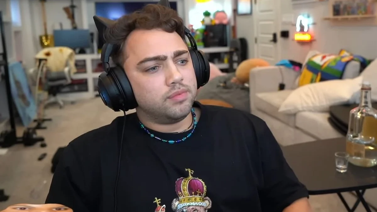 Mizkif acting surprised on his stream.