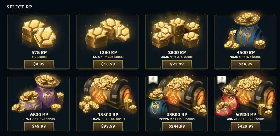 New RP bundle in LoL