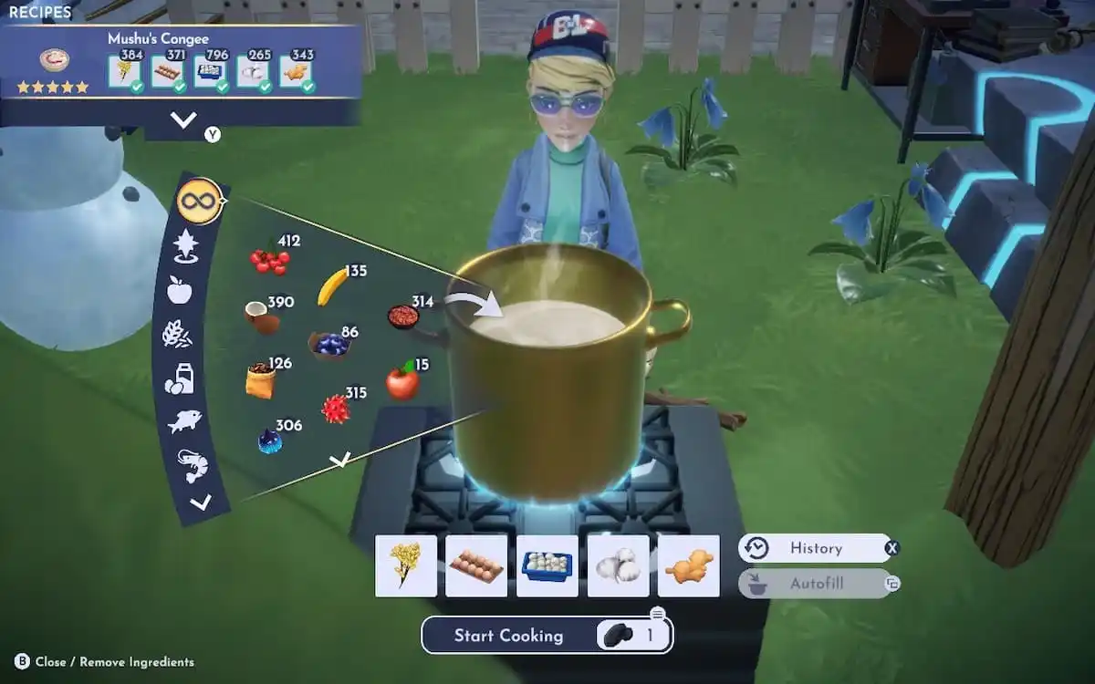 Mushu's Congee recipe in Disney Dreamlight Valley