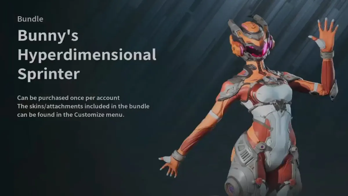 Bunny's Hyperdimensional Sprinter skin in The First Descendant. 