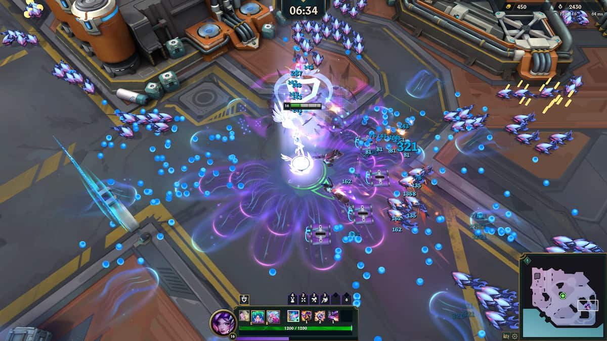 An image of Seraphine in Swarm dealing AOE damage.