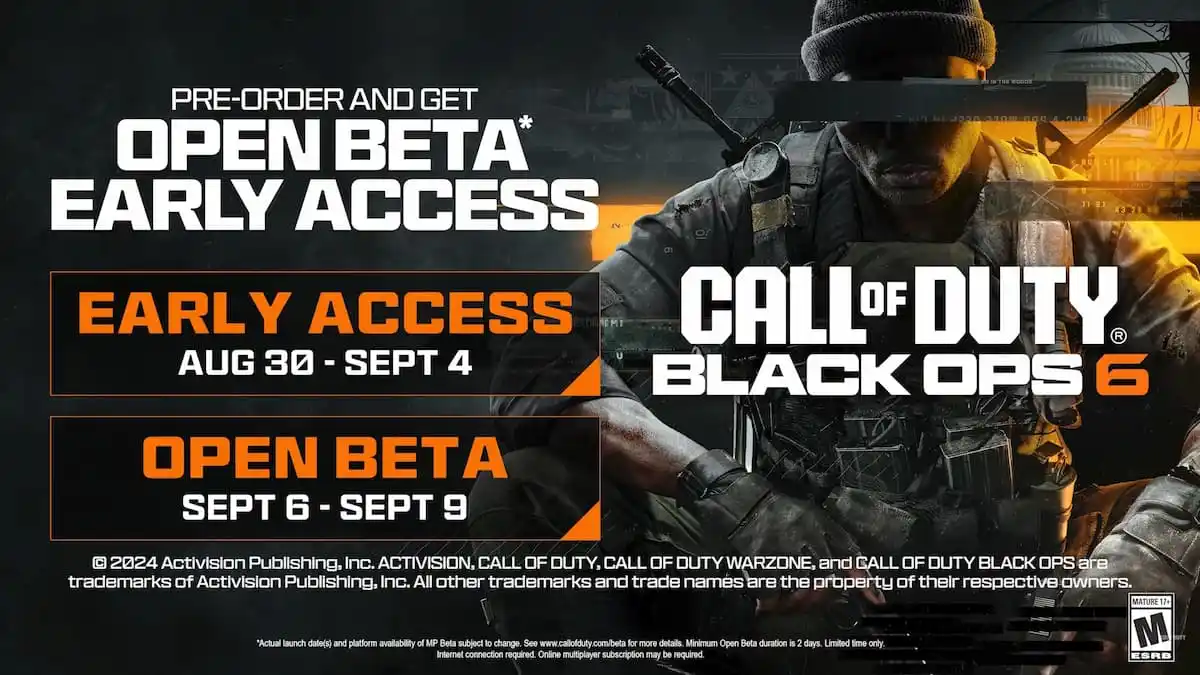 Black Ops 6 open beta infographic