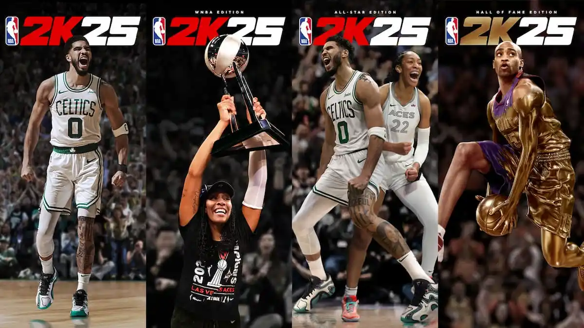 Cover art for all four NBA 2K25 editions