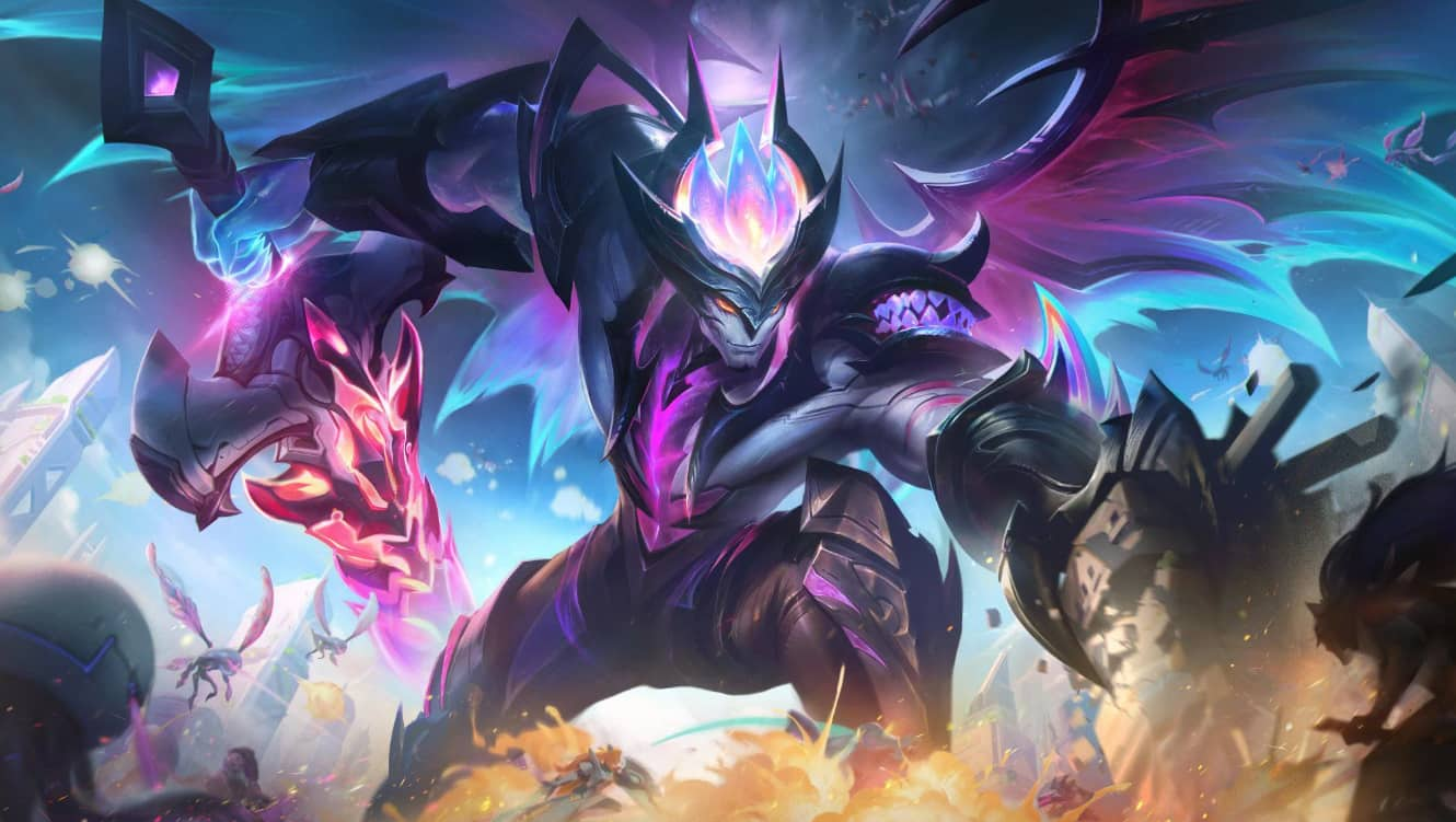 Primordian Aatrox splash art from Swarm game mode.