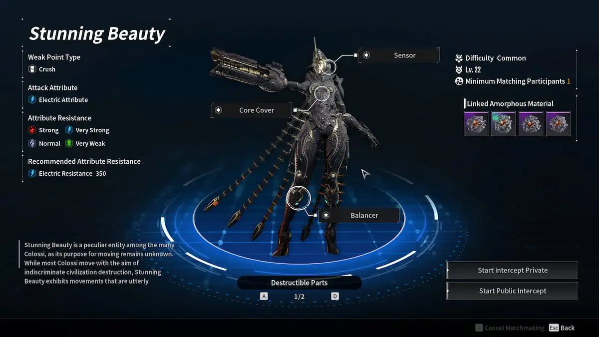 Stunning Beauty boss overview in The First Descendant