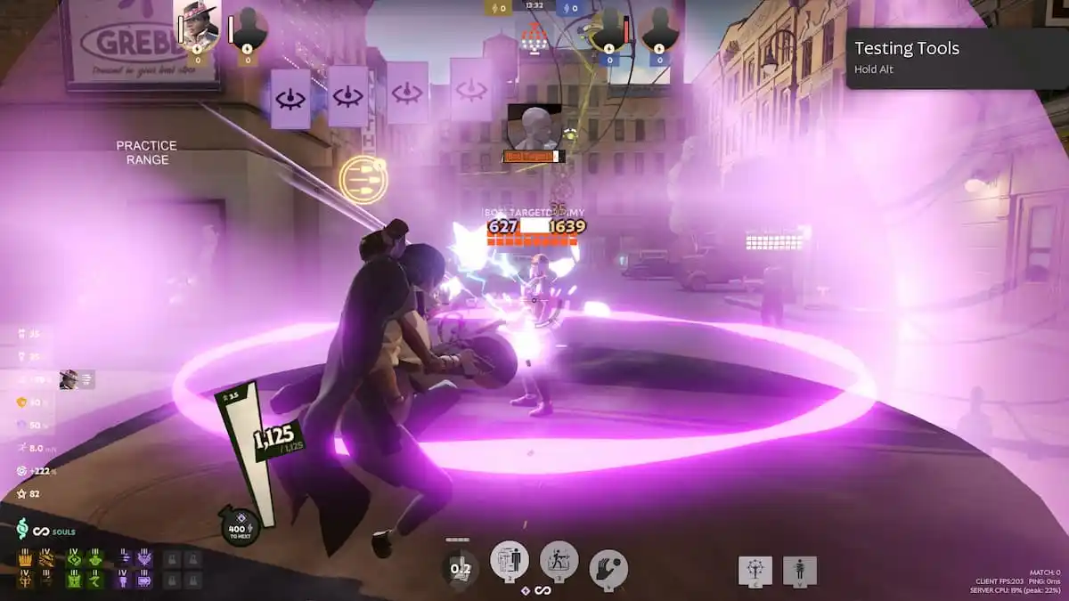 Wraith using her spells and shooting in Deadlock.