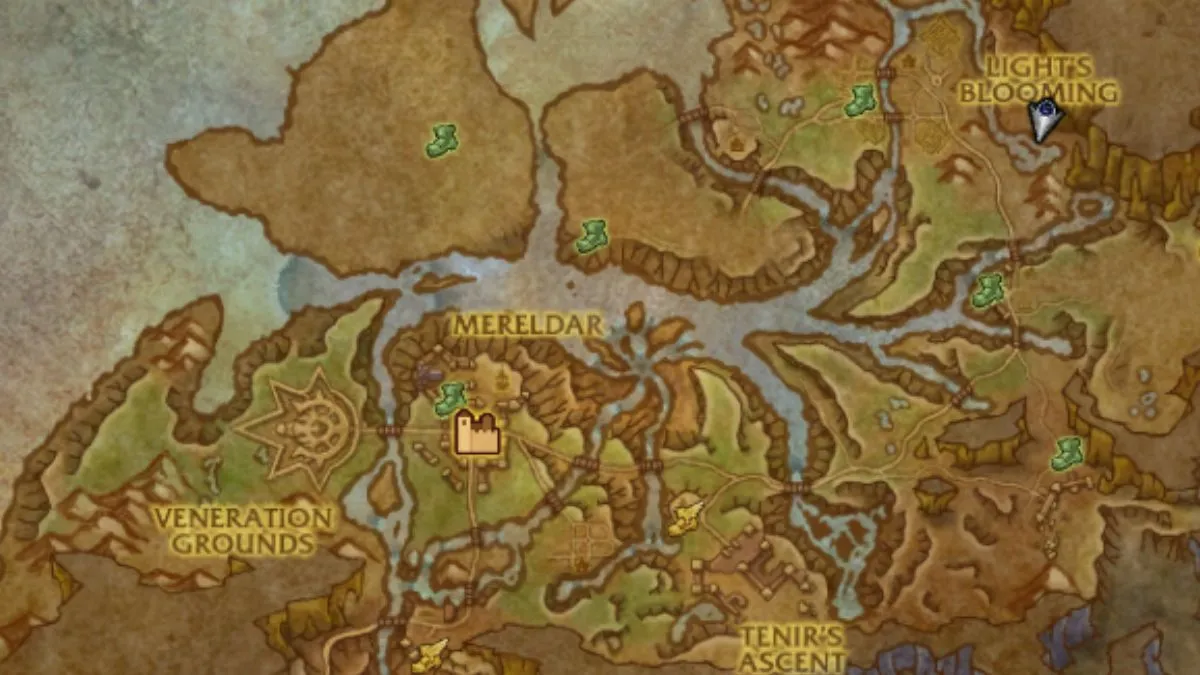 Duskstem item location in World of Warcraft.