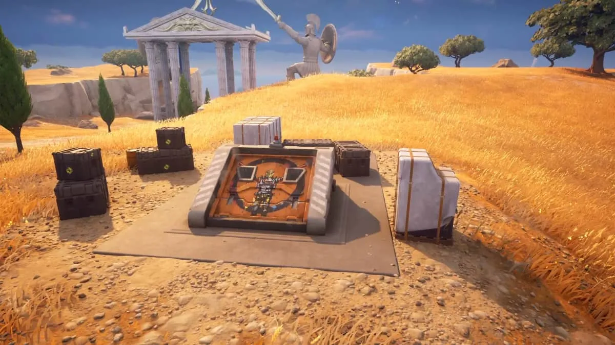 A closed bunker during a game of Zero Build in Fortnite.