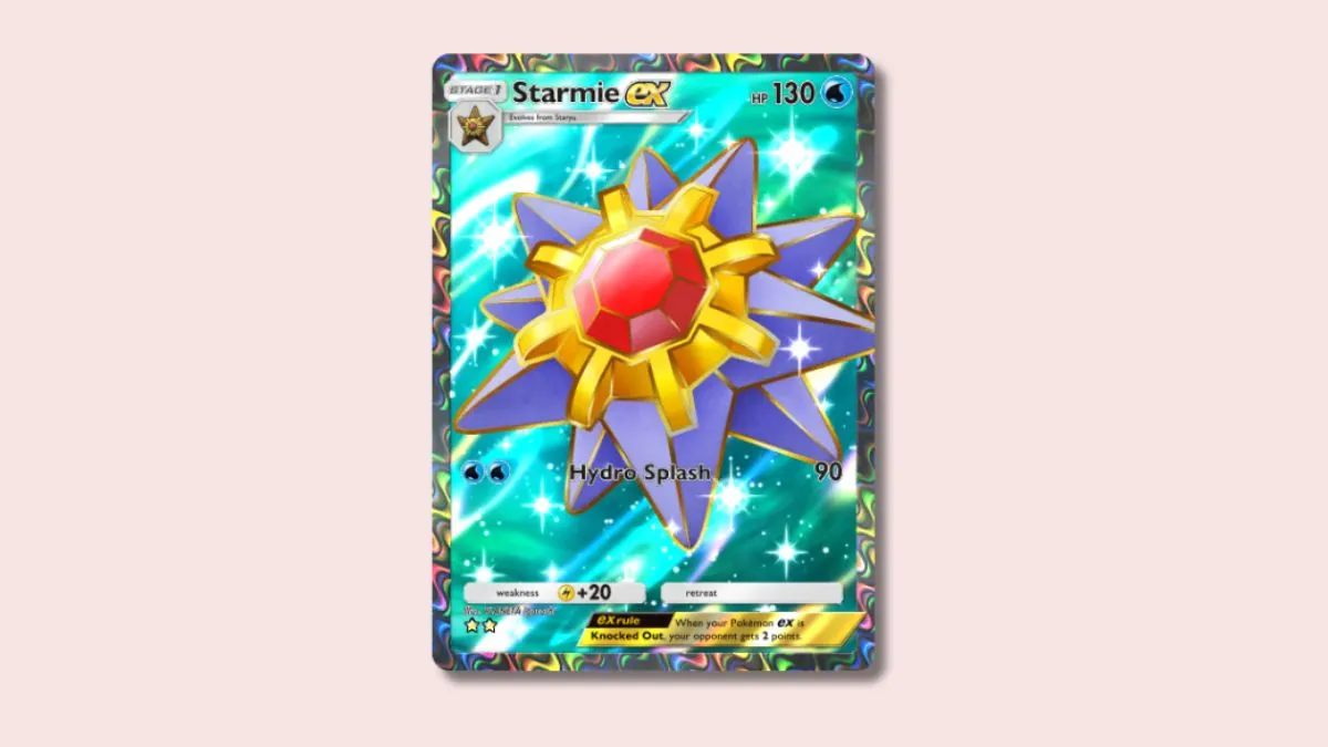 Starmie ex Pokémon TCG Pocket card.