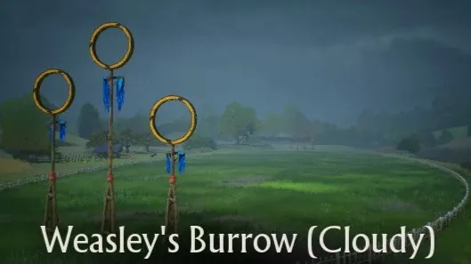 The Weasley's Burrow Cloudy map in Harry Potter Quidditch Champions.