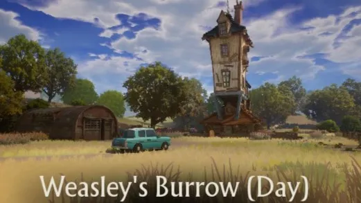 The Weasley's Burrow Day map in Harry Potter Quidditch Champions.