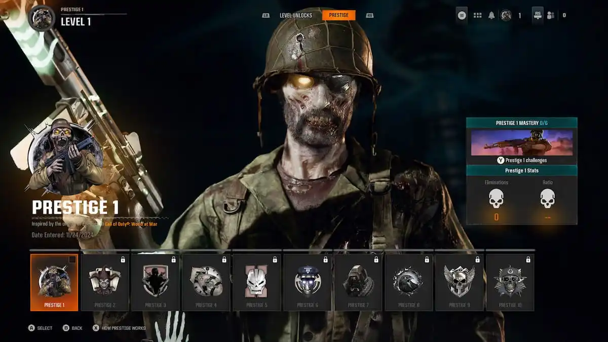 Black Ops 6 Prestige 1 screen