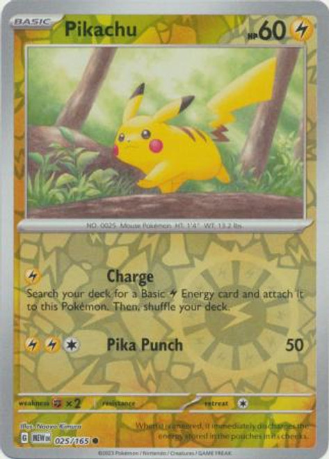 reverse holo pikachu card