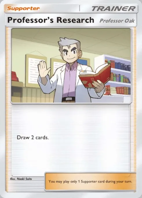 Pokémon TCG Pocket Professor's Research card.