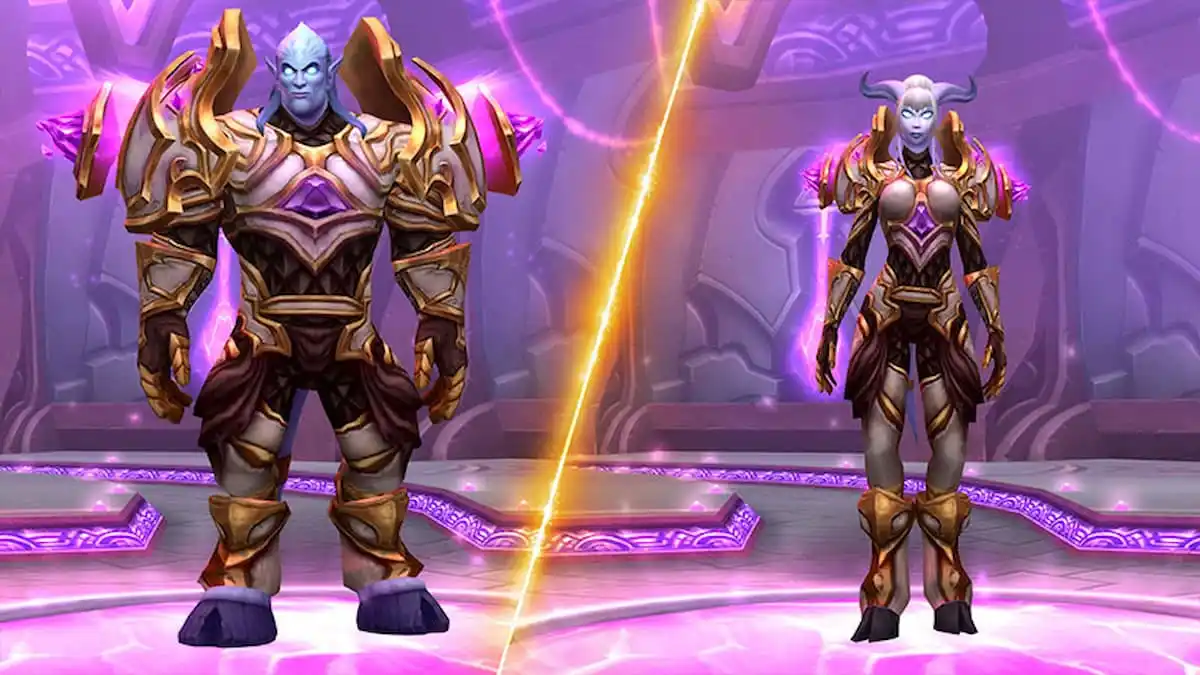 male and female draenei in wow