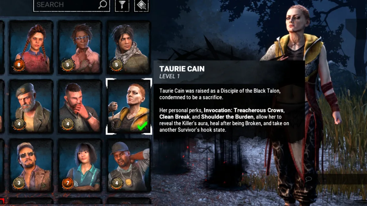 Dead By Daylight のすべての Taurie Cain 特典