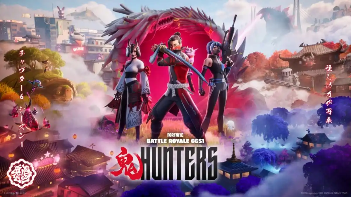 Promo art for Fortnite's Chapter Six, season one, showing Japanese influences.