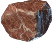 A cube of red marble from Enshrouded.