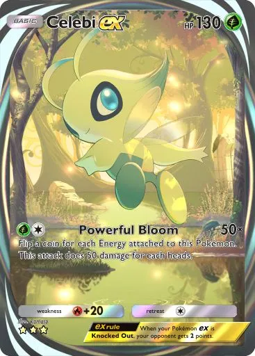 The Celebi Immersive Art card from Mythical Island in Pokemon TCG Pocket