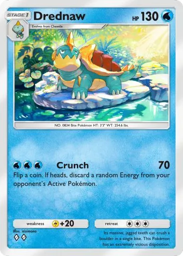 The Drednaw card from Mythical Island in Pokemon TCG Pocket