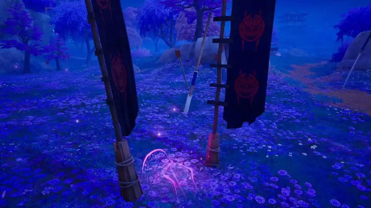 Picture showing the pink energy location two to complete the secret quest in Fortnite.