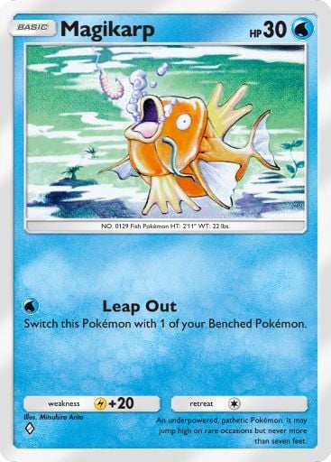 The Magikarp card from Mythical Island in Pokemon TCG Pocket