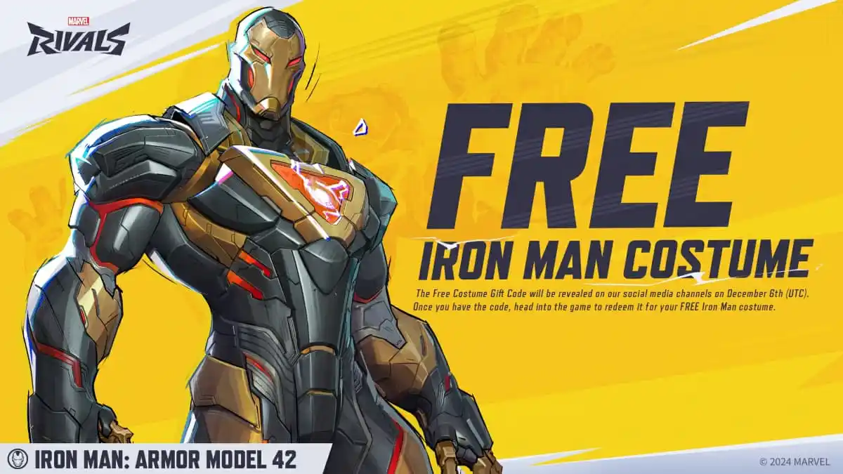 A promotional image showing Iron Man's Armor Model 42 Costume