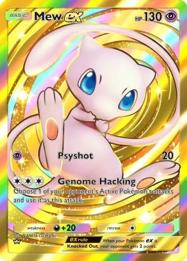 The Mew ex Gold card from Mythical Island in Pokemon TCG Pocket