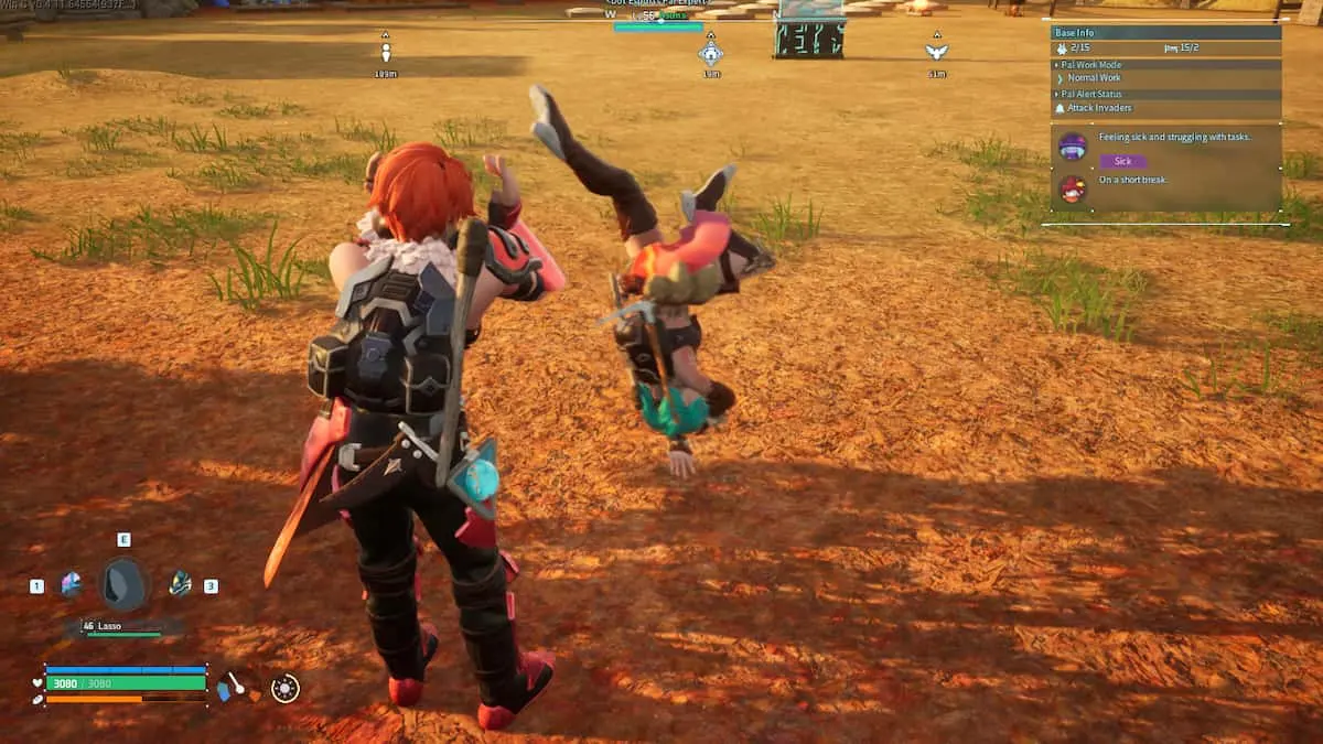 Picture showing a player doing the dance Emote in Palworld.