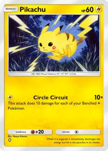 The Pikachu card from Mythical Island in Pokemon TCG Pocket