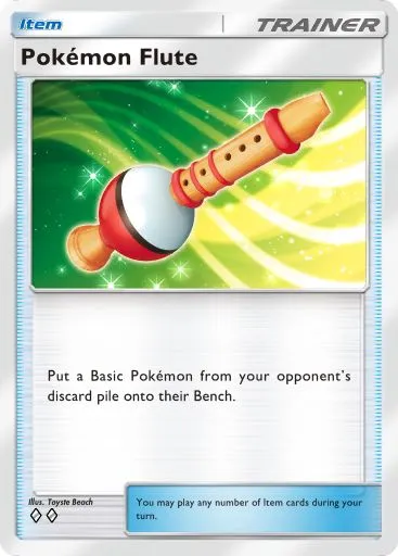 The Pokemon Flute card from Mythical Island in Pokemon TCG Pocket