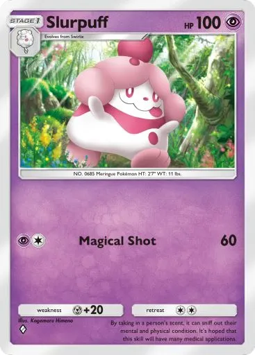 The Slurpuff card from Mythical Island in Pokemon TCG Pocket