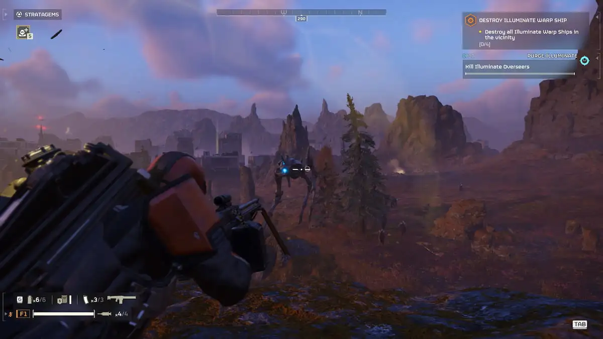 Harvester patrolling in Helldivers 2