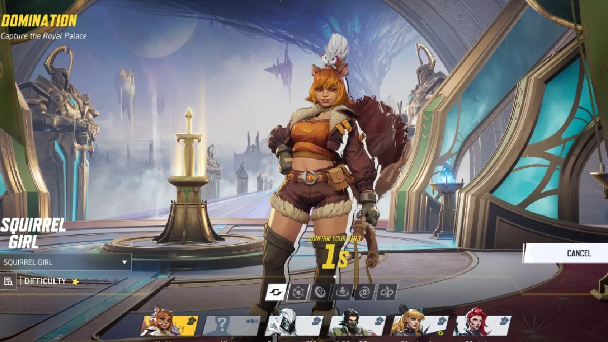 Marvel Rivals open team pick with squirrel girl and random characters