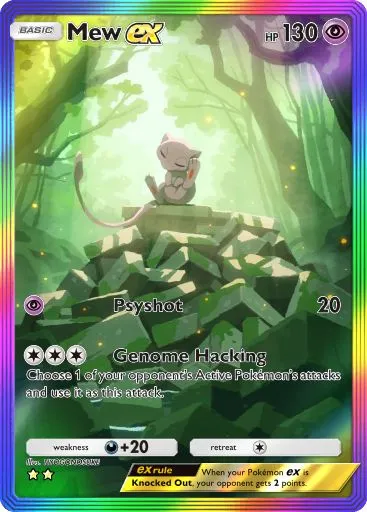 The Mew ex card from Mythical Island in Pokemon TCG Pocket