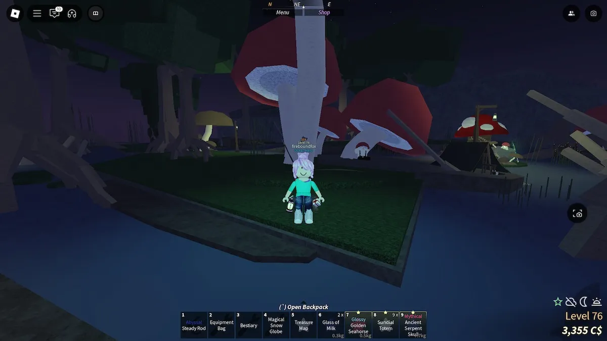 Mushgrove Swamp in Roblox Fisch.