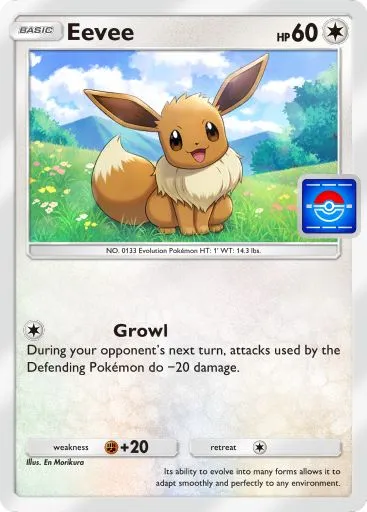 Eevee Pokémon TCG Pocket card.