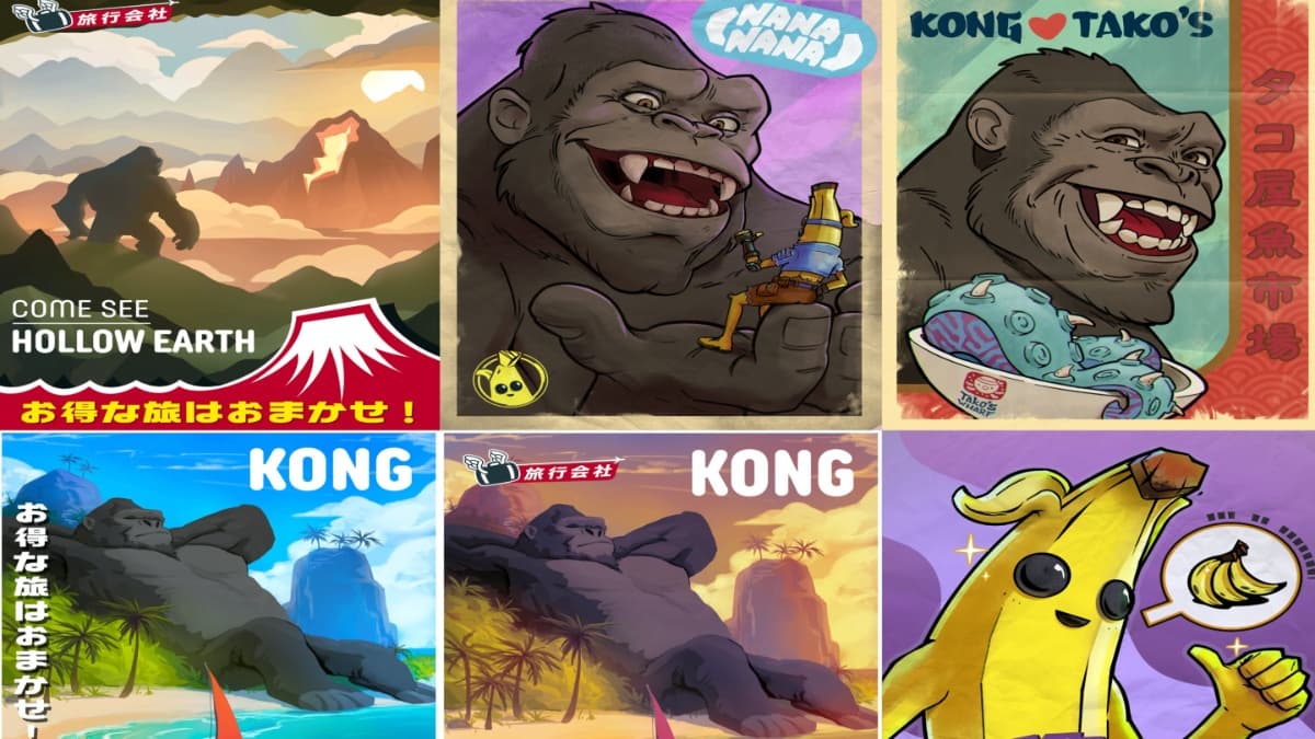 king peely fortnite teaser posters showing the pair in various poses