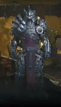 An image of the Balahara Armor Set from Monster Hunter Wilds, a sturdy metal armor that provides heavy defense.