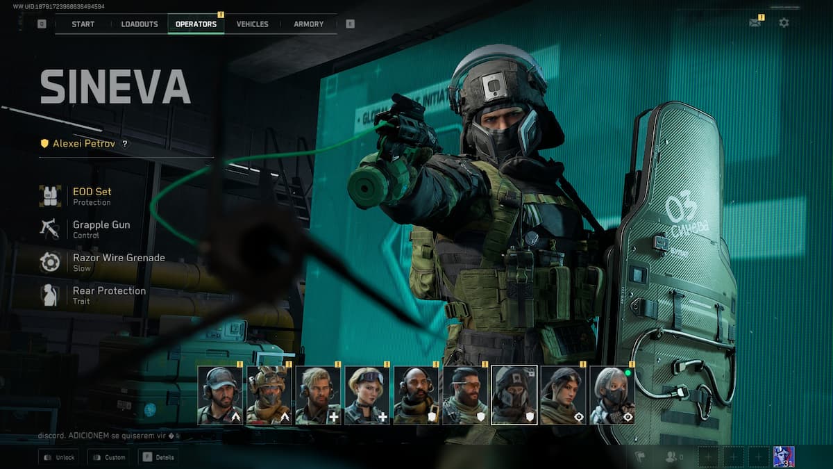 Sineva in Delta Force Operator select