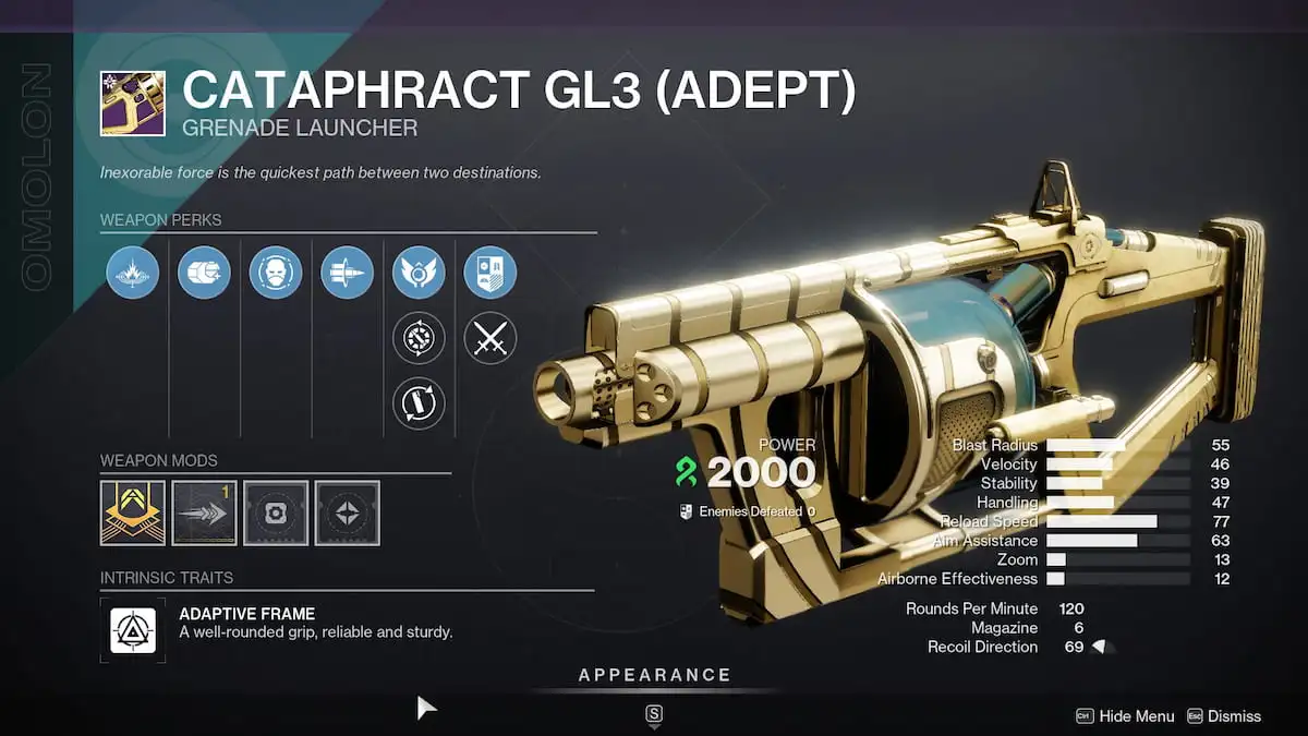 Cataphract GL3 in Destiny 2