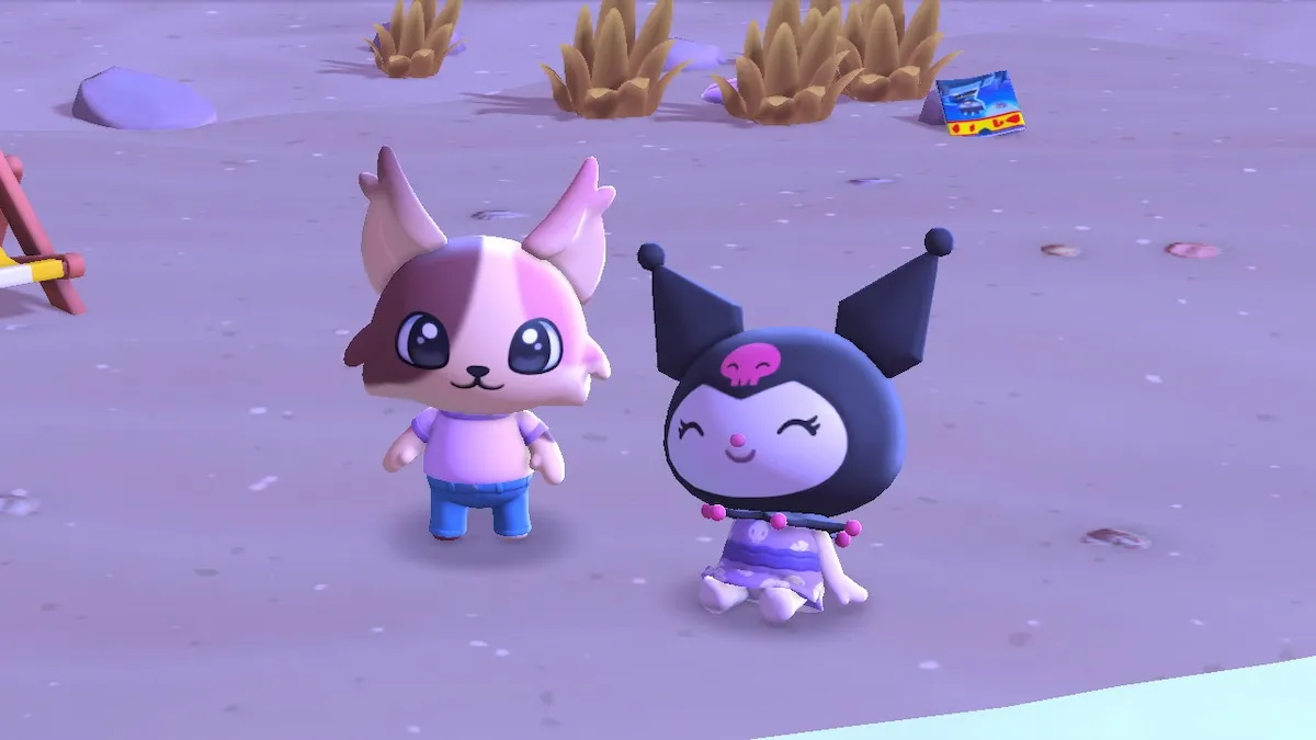 Player and Kuromi in Hello Kitty Island Adventure.