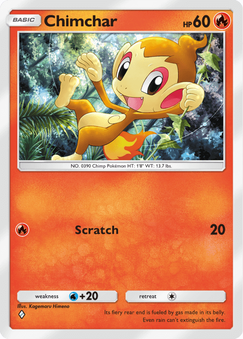 Chimchar Pokémon TCG Pocket card.