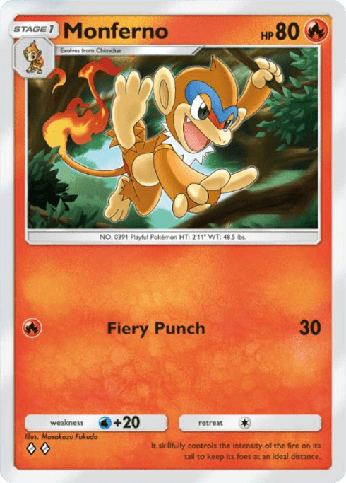 Monferno Pokémon TCG Pocket card.