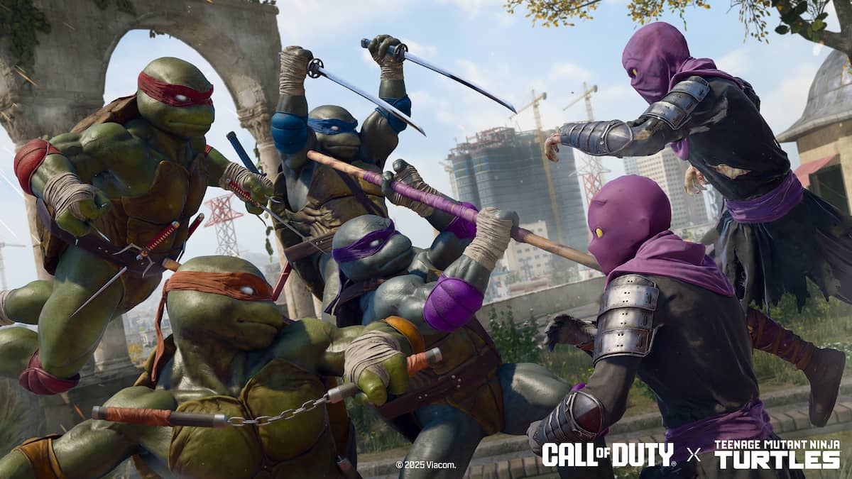 TMNT fighting Foot Clan members in BO6 multiplayer CoD event