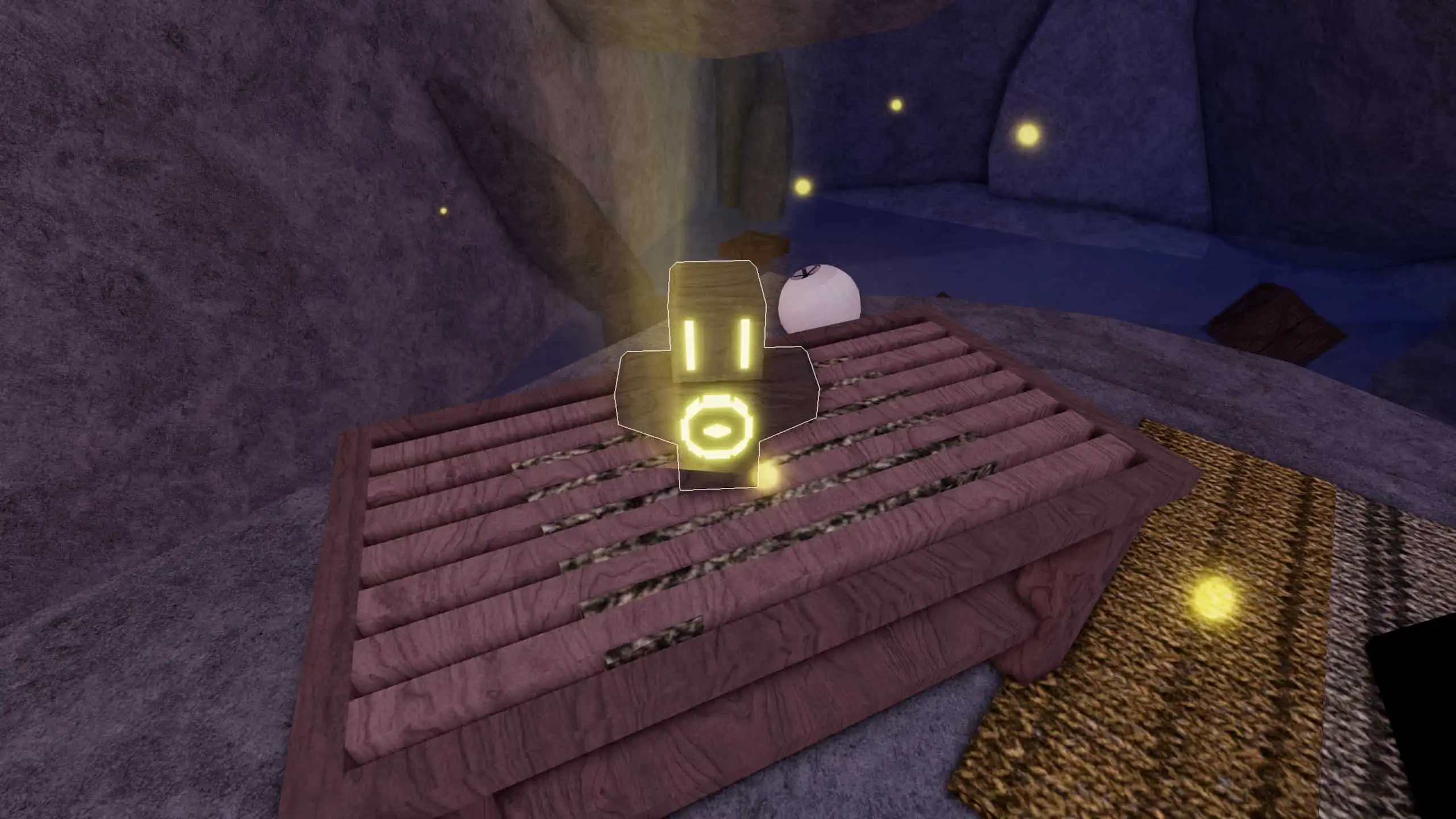 A Celestial Totem from Roblox Fisch is on the table