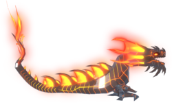 Picture showing a Magma Leviathan in Fisch.